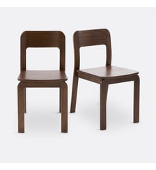 Lot de 2 chaises teintées noyer La Redoute Interieurs