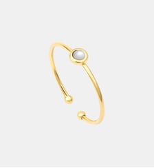 Bague plaqué or nacre blanche - tiny Caroline Najman