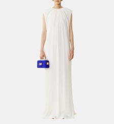 Robe Brodée En Charmeuse Lanvin
