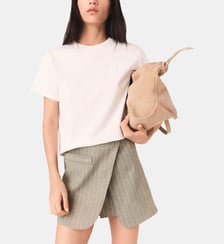 Short trompe l'œil en lin mélangé Maje