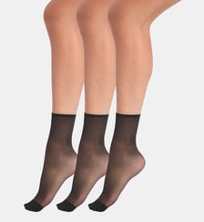 Lot de 3 socquettes transparentes 20D Beauty Resist Dim
