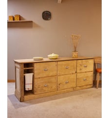 Comptoir en bois poncé Fernand N°452- Produit chiné Debongout