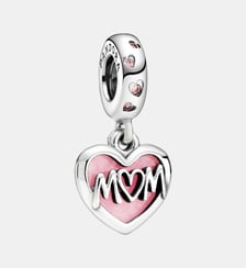 Charm Pendant Cœur Inscription Mum (Maman) Pandora