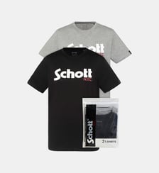 Pack de 2 t-shirts logo Schott