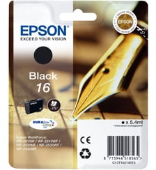 Cartouche d'encre T1621 Noire Série Stylo Plume Epson