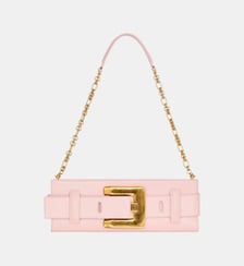 Pochette Anthem en cuir lisse Balmain