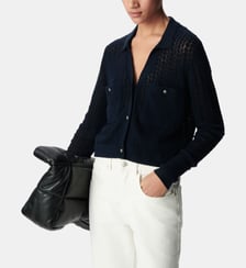 Cardigan court tricot fantaisie ajouré Ikks