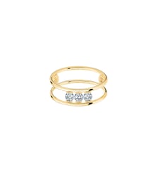 Bague HULA HOOP Trilogie - Diamants, poids total 0,30ct approx.- Or jaune 750‰ La Brune & La Blonde