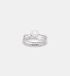 Bague États d'Âme | Marguerite en Argent avec diamant blanc La Garçonne Diamant