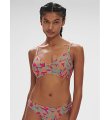 Haut de maillot de bain triangle avec armatures cachées - Imprimé Rose Ménara Simone Pérèle