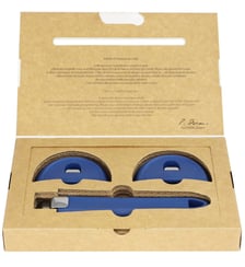 Set de poignée et 2 anses amovibles en bakélite colorée, Encre bleue Cristel