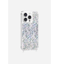 Coque de téléphone paillettes holographiques avec anneaux pour iPhone 14 Pro La Coque Française