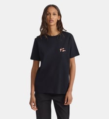 t-shirt Le Mixte Give Love en coton noir Agnès b.
