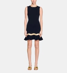 Robe courte maille à chaîne métal Sandro