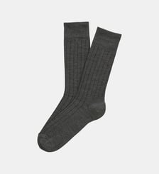 Chaussettes en laine et coton - Anthracite Arthur