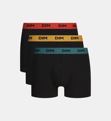 Lot de 3 boxers avec ceinture colorée Mix & Colors Dim