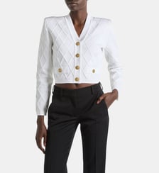 Cardigan court en maille Balmain