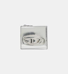 Porte-cartes à deux volets en cuir effet miroir Diesel