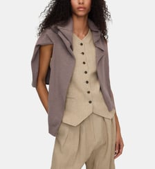 Gilet tailleur en lin européen Adolfo Dominguez