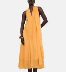 Robe longue à col foulard Adolfo Dominguez