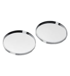 Coffret de 2 dessous de verre en métal argenté - K+T Christofle