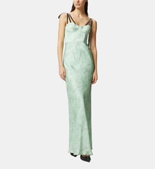 Robe longue en satin avec imprimé chevaux reimagine pinko x patrick mcdowell Pinko