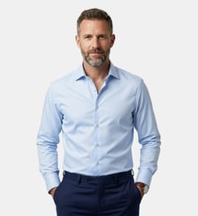 Chemise ciel pointe diamantée Fancy coupe droite Atelier Privé