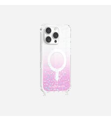 Coque de téléphone magsafe paillettes rose avec anneaux pour iPhone 16 Pro La Coque Française
