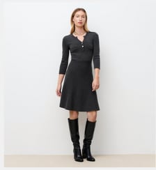 Robe rmarisol - Motif uni - Laine rws - Coupe ajustée Caroll