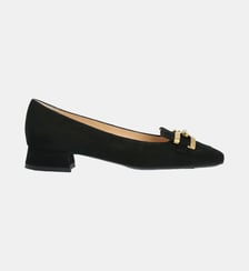 Escarpin carre milan - cuir velours Manfield