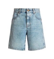 Bermuda en denim délavé Light blue Balmain