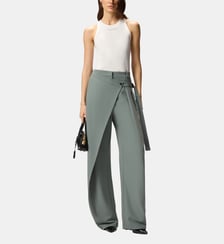 Pantalon portefeuille wide leg Pinko
