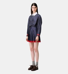 Jupe courte plissée satin Claudie Pierlot