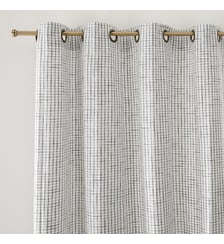 Rideau coton oeillets motif carreaux La Redoute Interieurs