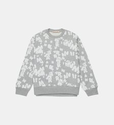 Sweat-shirt à col rond avec logo en all-over Marni