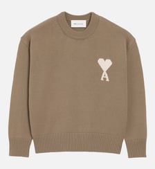 Pull Col Rond Ami De Coeur unisexe en Laine et Coton AMI Paris