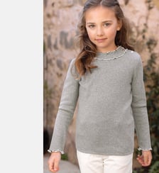 T-shirt -   coton col volanté Tartine Et Chocolat