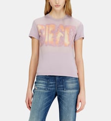 T-shirt ajustée en jersey avec imprimé graphique Diesel