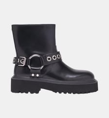 Bottines biker en cuir Maje