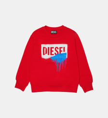Sweat-shirt à col rond avec logo Diesel Kids