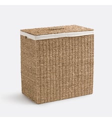 Panier à linge à double compartiment, en jonc de mer tressé La Redoute Interieurs