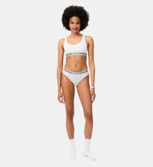 Brassière coton stretch bande contrastée Lacoste