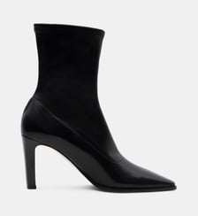 Alva - Bottines En Cuir Nappa Stretch Noir Parallèle