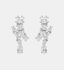 Pendants d'oreilles Matrix, Métal rhodié Swarovski