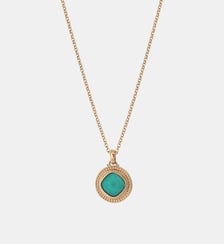 Collier pendentif cabochon facetté   - Louise Satellite