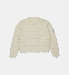 Pull en laine mélangée côtelée avec cassures MM6 Maison Margiela
