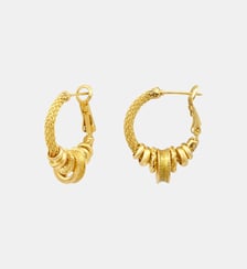 Boucles d'oreilles créoles   doré à l'or fin - Alicudi Satellite
