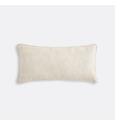 Housse de coussin brodée, en coton et lin AM.PM