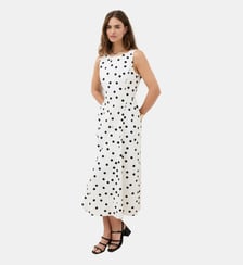 Robe romantique - Motif à pois - Coton Caroll