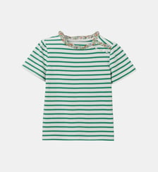 T-shirt marinière  tissu Liberty - Coton biologique Cyrillus